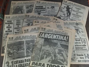 Maradona, World Cup Mexico '86, complete 27 newspaper ed. all matches - Picture 1 of 14