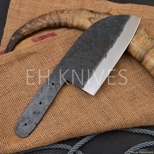 CUSTOM FORGED 1095 CARBON STEEL HUNTING/CAMPING CLEAVER BLANK BLADE KNIFE 2804 - Picture 1 of 5