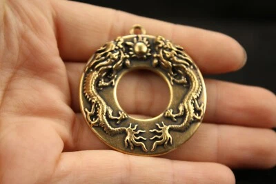 Китай латуни подвеска латуни фэн-шуй дракон подвеска дракон ожерелье амулет - - Изображение 1 из 3