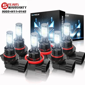 LED Headlight Hi-Lo Fog Light Bulbs Kit For Ford F 150 Crew Cab Pickup 2015-2023 - Picture 1 of 9
