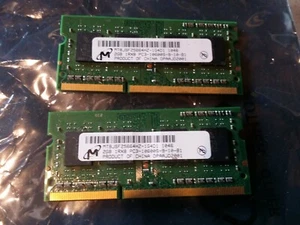2x2GB Sticks of DDR3 1333 MHz Laptop Memory Micron MT8JSF25664HZ-1G4D1 4GB RAM - Picture 1 of 2