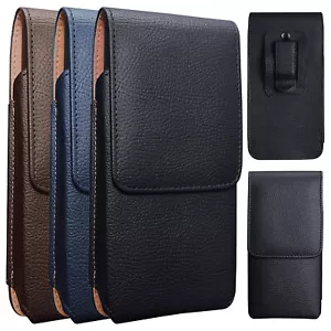 For Samsung Galaxy S8+/S9 Plus Note8 9 Slim Leather Case Belt Clip Holster Pouch - Picture 1 of 30