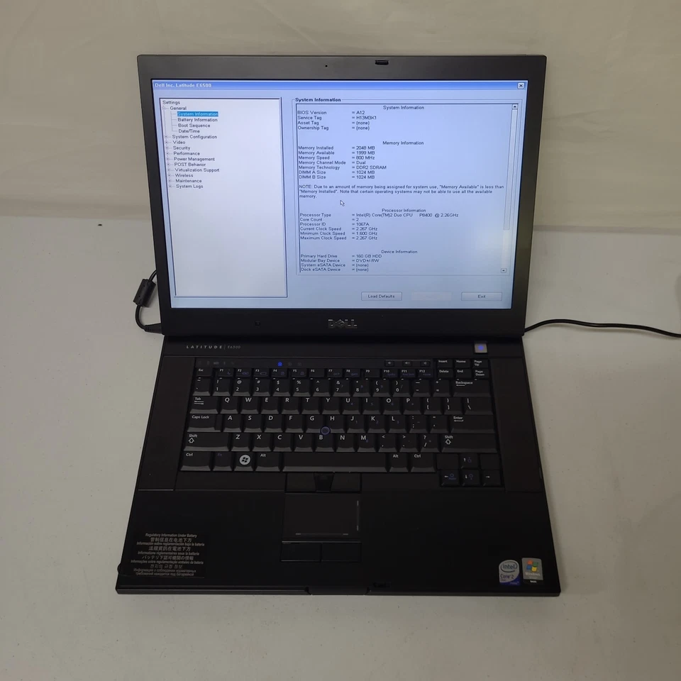 Laptop Dell Latitude E6500 P8400 2.26GHz 160GB HDD SIN SISTEMA OPERATIVO COMO SE LEE 15.3" Wi-Fi Foto 1 de 4