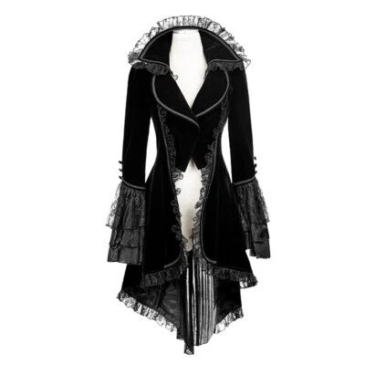 Custom Made to order Gothic PUNK Vampire velvet jacket tailcoat plus 1x-10x Y193 - Image 1 of 4