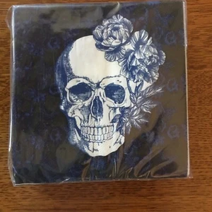 ECCOLO 40 count Sugar Skull HALLOWEEN Paper Beverage Napkins! 3 Ply - Picture 1 of 2
