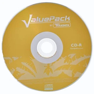 1x Traxdata CD-R Ritek Valuepack 52x 700MB 80min nicht bedruckbare Logohülle Neu