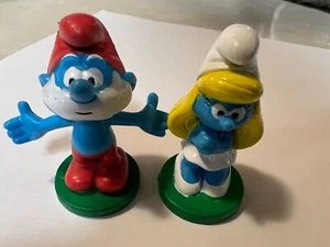 Smurfs Cake Topper Cupcake Toppers PVC Figure Set 2010 - Bild 1 von 6