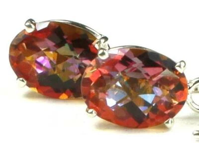 925 Sterling Silver Threader Earrings, Twilight Fire Topaz,SE003 - Image 1 of 3