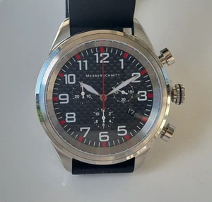 Messerschmitt Made in Germany Chronograph mit Silikonband Ronda 5030 Swiss Werk - Bild 1 von 22