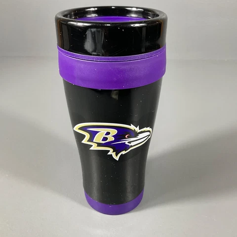 Baltimore Ravens Black Stainless Steel Tumbler Gift NFL Team Logo Football Sport Cover