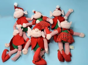 6 Vintage House Of Hatten Christmas ELVES - Picture 1 of 6