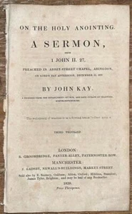 1838 John Kay 'Of The Holy Anointing. A Sermon On 1 John 11 v27' Bible/Theology - Bild 1 von 7
