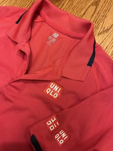 ROGER FEDERER Red TENNIS POLO SHIRT JERSEY Uniqlo Boys 13 438615 French Open ATP - Picture 1 of 17