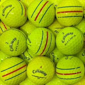 50 Callaway Chrome Soft/ Tour Triple Track/ERC Golf Ball Yellow 3A - Picture 1 of 3