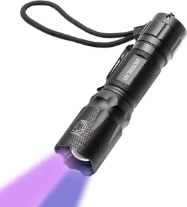 HSXMN UV Flashlight 365Nm & 395Nm, Powerful Black Light LED Light Wood’S Lamp Bl - Picture 1 of 12