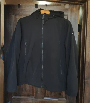 Calvin Klein Mens XXL 2XL Black Hooded coat with adjusters at hood/waist - Image 1 of 4