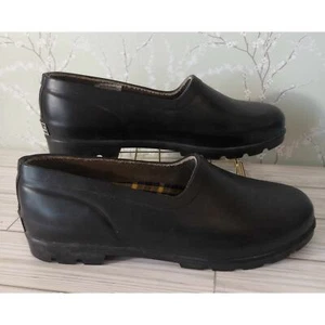 Eddie Bauer Rain Boots Garden Shoes Black Low Top Womens SZ 8 Cushioned Insoles - Picture 1 of 7