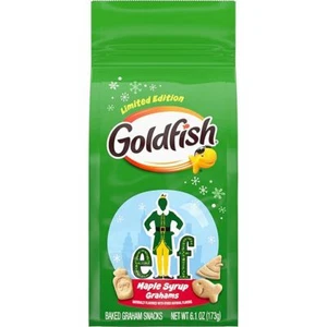 Goldfish Elf jarabe de arce con sabor Grahams, galletas saladas para bocadillos, bolsa de 6,1 OZ bb 3-23-25 - Imagen 1 de 1