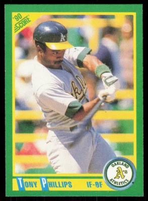 1990 Score 84 Tony Phillips Oakland Athletics - Image 1 of 2