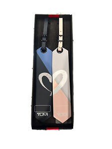 Tumi Valentine’s Day Heart Luggage Tags SET OF 2 - RARE - NEW WITH BOX wedding