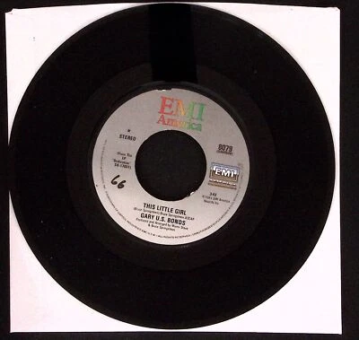 GARY U.S. BONDS THIS LITTLE GIRL/WAY BACK WHEN EMI AMERICA REC 45 VG 37-68 - Imagem 1 de 3