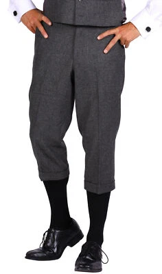 Kostüm 20er Gangster Gang graue Hose 3/4 Hose Kniebundhose Herren Knickerbocker - Bild 1 von 3
