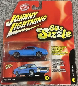 Johnny Lightning años 60 Sizzle 1969 AMC AMX, azul - Imagen 1 de 3