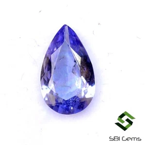 0.75 CTS Certified Natural Tanzanite Pear Cut 8x5 mm Faceted Loose Gemstone - Picture 1 of 6