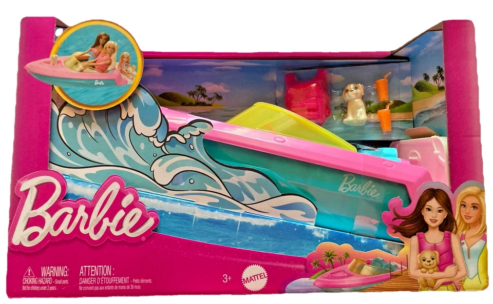 WB Mattel - Barbie Doll and Boat Playset (Large Item Doll)