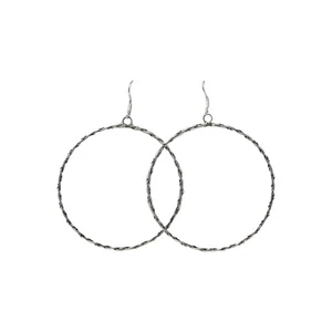Caroline Tsosie, Earring, Sterling Silver, Navajo Handmade, 3 1/2" - Picture 1 of 4