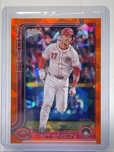 TYLER STEPHENSON 2025 TOPPS CHROME SAPPHIRE ORANGE REDS /25 Q4856 - Picture 1 of 2