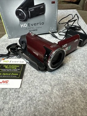 JVC Everio HD Camcorder GZ-HM30RU 40x Optical Zoom & Battery, 8GB SD Card Tested - Image 1 of 4