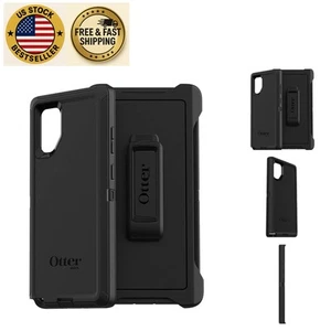 Black Defender Series Case with Holster & Kickstand for Samsung Galaxy Note10+ - Photo 1 sur 10