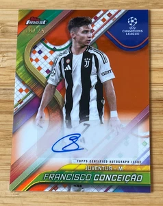 2024-25 Topps Finest UCC Francisco Conceicao Orange Auto /25 - Picture 1 of 4