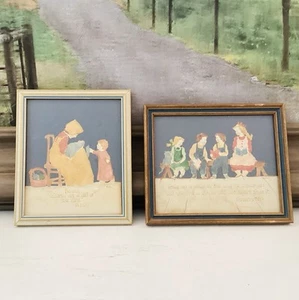 Original Watercolor Nursery Art Set Of 2 Bible Scripture Children Mother - Bild 1 von 14