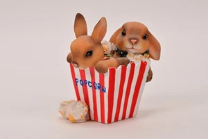 Charming Trails Enesco We Keep Things Pop-in Bunnies Pop Corn - Picture 1 of 6