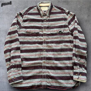 French Connection Striped Button Up Shirt XL Soft Flannel - Picture 1 of 9
