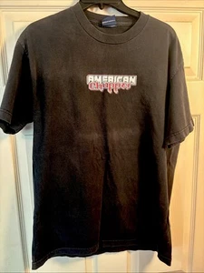 American Chopper Shirt Herren Large schwarz Vintage Y2K FireBike Grafik Erwachsene T-Shirt - Bild 1 von 6