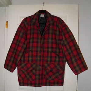 Vintage Great Gear Clothing Co. Women's Red Plaid Wool Jacket 3/4 Sleeve Size S - Picture 1 of 8