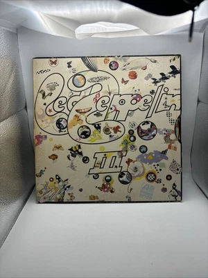 Led Zeppelin III (3) 1974 US Press SD 7201 Working Wheel Cover Vinyl Record LP - Imagem 1 de 4