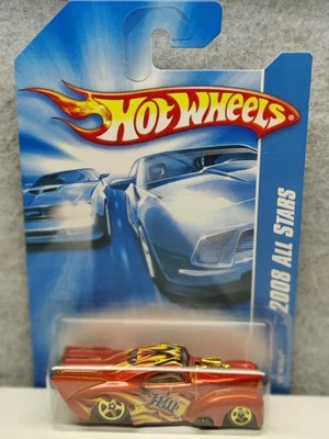 Hot Wheels 2008 ALL STARS Orange W/Flames '41 Willys Car  061/196 - Image 1 of 4