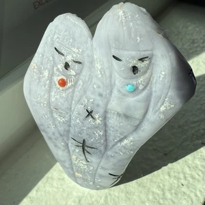 Zuni 2 CORN MAIDEN Fetiche Sandra Quandelacy Angelite Libélulas F4544 - Imagen 1 de 11