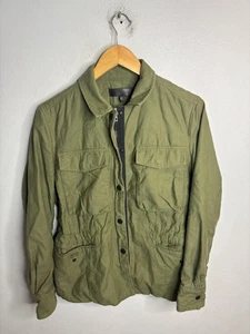 Rag & Bone Jean Jacket Womens Medium Green Utility Military Field Coat Pockets - Picture 1 of 5