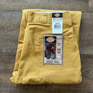 Deadstock Vintage 2000's Mens Size 38 Gold Dickies Double Knee Baggy Work Pants - Picture 1 of 10