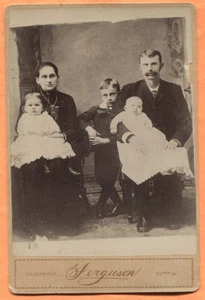 Clinton IA Portrait of a Family by Ferguson circa 1890s - Picture 1 of 2