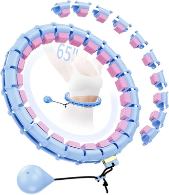 Aro de cintura con peso Fit Hoop para adultos pérdida de peso en casa, aro de fitness con 3 Foto 1 de 4
