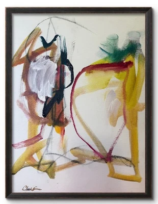 Pintura expresionista abstracta original Wilson sobre lienzo 12" x 16" Foto 1 de 4