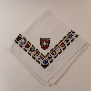 Coat Of Arms Linen Napkin Crest Shield German Cities Octoberfest Set 2 Vtg - Picture 1 of 8