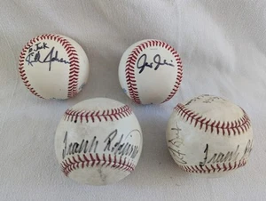 Frank Robinson HOF Reds Signed MLB Baseball - Lot 4 - Keith Johnson and Unknown - Picture 1 of 17