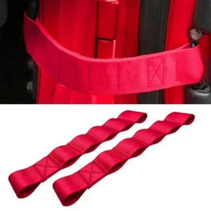 Sangles de contr?le de porte en nylon robustes pour Jeep Wrangler TJ JK JKU JL - Picture 1 of 12